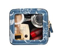 FRODOTGV Beauty case trasparente, piccola, con creature subacquee, stella marina, cavallo marino, trousse da viaggio piccola per cosmetici, Underwater Creatures - Cavallo marino Stella marina, 1 Size
