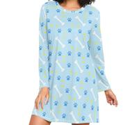 FRODOTGV Biancheria da notte da donna, taglio svasato, taglie dalla S alla | Maglia elastica delicata sulla pelle, stampa vivace, adatta per tutte le stagioni, per errori rapidi nelle vicinanze