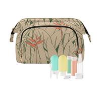 FRODOTGV Bird Paradise Organico Modello Latino Borsa Da Viaggio Cosmetico Borse Per Le Donne Organizzatori Chiave Della Carta Portatile Moneta Delle, Bird Paradise Organic Pattern Latino, 1 Size