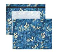 FRODOTGV Blue Leafs astuccio tascabile portatile per lettere A4, confezione da 2 articoli per la casa per studenti