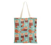 FRODOTGV Borsa a tracolla con panda rosso e foreste verdi | Snap magnetico riutilizzabile della borsa di totalizzatore della drogheria per le commissioni quotidiane