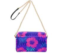 FRODOTGV Borsa a tracolla da donna, capacità 2,5 l | Durables - Custodia in pelle PU con design stampato, multi tasca, per il lavoro, visite turistiche, colore: viola ibisco