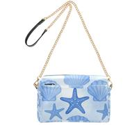 FRODOTGV Borsa a tracolla da donna, capacità 2,5 l | Durevole PU pelle metallo hardware multi tasca mani libere trasportare spiaggia attività all'aperto conchiglie oceano