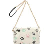 FRODOTGV Borsa a tracolla da donna, capacità 2,5 l | Morbida pelle PU Full Stampato Design Multi Tasca Facile da Pulire Lavoro Visita Pastello Zampe