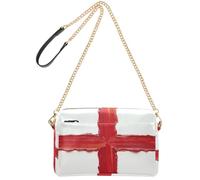 FRODOTGV Borsa a tracolla da donna, capacità 2,5 l | Morbida pelle PU Hardware Metallo Scomparti Cerniera Mani Libere Trasportare Lavoro Visita Turistica Pittura A Olio Bandiera