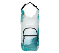 FRODOTGV Borsa a tracolla per bottiglia d'acqua in marmo bianco turchese borsa funzionale borsa per il trasporto bottiglia d'acqua con cintura per bottiglie da 20/24/32/4 once