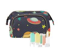 FRODOTGV Borsa cosmetica borsa medicina essenziale spaziale razzi cometa pianeti trucco cosmetico donna portamonete, Razzi spaziali Pianeti cometa, 1 Size