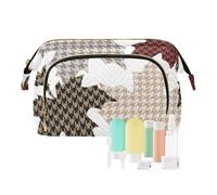 FRODOTGV Borsa cosmetica da donna, leggera, con foglie d'acero, accessori da viaggio, per il periodo di trucco, Motivo con foglie d'acero che cadono, 1 Size