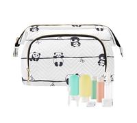 FRODOTGV Borsa cosmetica da viaggio borsa cosmetica da viaggio borsa cosmetica con cerniera cambiamento borsa modello carino piccolo panda, Motivo carino piccolo panda, 1 Size
