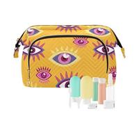 FRODOTGV Borsa cosmetica, impressionante occhio malvagio giallo esoterico, borsa da viaggio cosmetica, borsa leggera per il periodo di trucco borsa da toilette, Impressionante Evil Eyes Esoterico