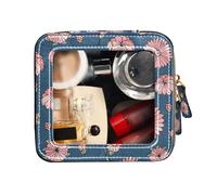 FRODOTGV Borsa da toilette trasparente con fiori selvatici astratti contemporanei mini borsa trasparente per la cura della pelle, Astratto Fiori di campo Contemporane, 1 Size