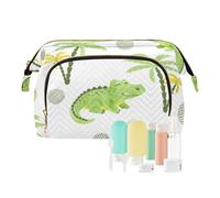 FRODOTGV Borsa da trucco con coccodrilli acquerello, borsa da viaggio, portamonete portatile da donna, Coccodrilli ad acquerello, 1 Size