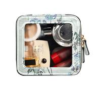 FRODOTGV Borsa da trucco trasparente da viaggio impermeabile mini contenitori per trucco fiori di geranio foglie colorate, Fiori di geranio colorati foglie, 1 Size