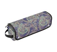 FRODOTGV Borsa da viaggio con motivo cachemire e tappetino resistente al calore, da donna, grande capacità, organizer per piastre per capelli, Motivo cachemire con fiori fantastici, 1 Size