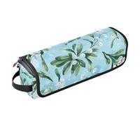 FRODOTGV Borsa da viaggio con rami di vischio con bacche blu per strumenti per capelli caldi con cuscinetto resistente al calore per ferro arricciacapelli, borsa da viaggio per utensili caldi e