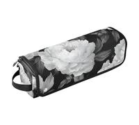 FRODOTGV Borsa da viaggio da donna in ferro arricciacapelli rimovibile e tappetino resistente al calore con cerniera per il trasporto organizer per piastra asciugacapelli piatto, estetica Gardenia