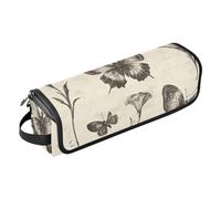 FRODOTGV Borsa da viaggio da donna rimovibile per strumenti per capelli con tappetino resistente al calore, organizer per piastre e asciugacapelli, verde giglio retrò, Colore 13, 1 Size