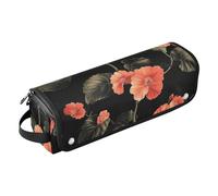 FRODOTGV Borsa da viaggio da donna rimovibile per strumenti per capelli con tappetino resistente al calore, organizer per piastre e asciugacapelli, verde giglio retrò, 02, 1 Size