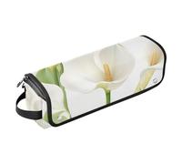 FRODOTGV Borsa da viaggio da donna rimovibile per strumenti per capelli con tappetino resistente al calore, organizer per piastre e asciugacapelli, verde giglio retrò, 09, 1 Size