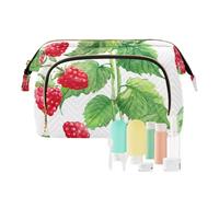FRODOTGV Borsa da viaggio impermeabile da appendere con acquerello, bacche, lampone, gioielli, tessere, chiavi, organizer, Acquerello Berry Lampone, 1 Size