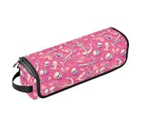 FRODOTGV Borsa da viaggio impermeabile da donna, con tappetino in ferro, organizer per strumenti caldi, ferri piatti, volumizzanti, styler, Mardi Gra con giglio francese, Ancora disegnata a mano della