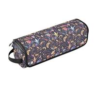 FRODOTGV Borsa da viaggio impermeabile da donna, con tappetino in ferro, organizer per strumenti caldi, ferri piatti, volumizzanti, styler, Mardi Gra con giglio francese, Mardi Gra con giglio francese