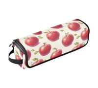 FRODOTGV Borsa da viaggio per accessori per capelli con mele rosse, da donna, con tappetino resistente al calore, custodia da viaggio portatile per ferro arricciacapelli, piastra per capelli piatta