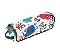 FRODOTGV Borsa da viaggio per attrezzi da donna, a doppio strato, accessorio da viaggio per ferri da stiro, piastre e arricciacapelli, senza cuciture con simpatico mostro, Mostro Carino Senza, 1 Size