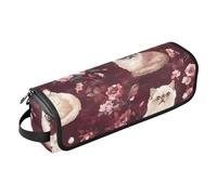 FRODOTGV Borsa da viaggio per attrezzi da donna, a doppio strato, organizer portatile per ferri da stiro, piastre, ferri arricciacapelli, rosso arte - picchio dal ventre grigio, 03, 1 Size