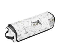 FRODOTGV Borsa da viaggio per attrezzi da donna, a doppio strato, organizer portatile per ferri da stiro, piastre, ferri arricciacapelli, rosso arte - picchio dal ventre grigio, 17, 1 Size