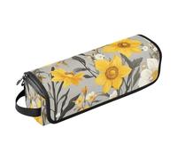 FRODOTGV Borsa da viaggio per attrezzi da donna, a doppio strato, organizer portatile per ferri da stiro, piastre, arricciacapelli, fiori lavanda, callistephus, fresia, blu, 11, 1 Size