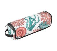 FRODOTGV Borsa da viaggio per attrezzi da donna, tappetino resistente al calore con cerniera, motivo mondo sottomarino per piastre, piastre e arricciacapelli, Mondo Subacqueo, 1 Size