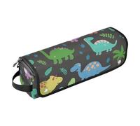 FRODOTGV Borsa da viaggio per strumenti per capelli a doppio strato e tappetino resistente al calore per utensili caldi e accessori per la cura dei capelli, divertenti dinosauri colorati uova nere,
