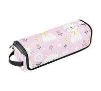 FRODOTGV Borsa da viaggio per strumenti per capelli, antipolvere, da viaggio, organizer portatile per ferri da stiro, piastre, ferri arricciacapelli, illustrazione con simpatico gatto, Illustrazione