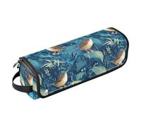 FRODOTGV Borsa da viaggio per strumenti per capelli caldi con uccelli carini sotto la pioggia con tappetino in ferro impermeabile custodia da viaggio per strumenti caldi Ferri arricciacapelli Ferri