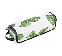 FRODOTGV Borsa da viaggio per strumenti per capelli con graziosa dalia, colore bianco, tappetino resistente al calore, grande custodia da viaggio per strumenti caldi e accessori per la cura dei