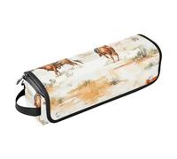 FRODOTGV Borsa da viaggio per strumenti per capelli, con tappetino rimovibile resistente al calore, impermeabile, portatile, aperta, piatta, per strumenti caldi, ferro arricciacapelli, ferri da stiro,