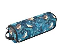 FRODOTGV Borsa da viaggio per strumenti per capelli con uccelli del mare scuro con tappetino in ferro antipolvere borsa per piastra per capelli per ferro piatto strumenti caldi e accessori per la cura