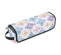FRODOTGV Borsa da viaggio per strumenti per capelli da donna, custodia portatile a doppio strato e tappetino resistente al calore per piastre e asciugacapelli, Fenicotteri rosa su sfondo nero, 1 Size