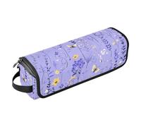 FRODOTGV Borsa da viaggio per utensili da donna, a doppio strato, organizer portatile per ferri da stiro, piastre, arricciacapelli, peonie carine, grigio, 17, 1 Size
