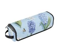 FRODOTGV Borsa da viaggio per utensili da donna, a doppio strato, organizer portatile per ferri da stiro, piastre, arricciacapelli, peonie carine, grigio, 11, 1 Size