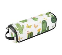 FRODOTGV Borsa da viaggio per utensili da donna di grande capacità, con cuscinetto resistente al calore, organizer per ferri da stiro, piastre e pesci a tamburo dei cartoni animati, colore bianco, 10