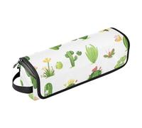 FRODOTGV Borsa da viaggio per utensili da donna di grande capacità, con cuscinetto resistente al calore, organizer per ferri da stiro, piastre e pesci a tamburo dei cartoni animati, colore bianco