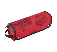 FRODOTGV Borsa da viaggio per utensili da donna di grande capacità, con cuscinetto resistente al calore, organizer per ferri da stiro, piastre e pesci a tamburo dei cartoni animati, colore bianco, 15