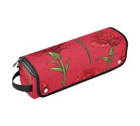 FRODOTGV Borsa da viaggio per utensili da donna di grande capacità, con cuscinetto resistente al calore, organizer per ferri da stiro, piastre e pesci a tamburo dei cartoni animati, colore bianco, 14