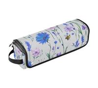 FRODOTGV Borsa da viaggio per utensili da donna di grande capacità, con cuscinetto resistente al calore, organizer per ferri da stiro, piastre e pesci a tamburo dei cartoni animati, colore bianco, 17