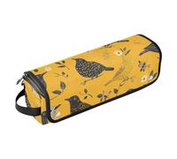 FRODOTGV Borsa da viaggio per utensili per capelli da donna, con custodia per ferro arricciacapelli, tappetino resistente al calore per piastre, piastre, ferri arricciacapelli, storni europei in stile