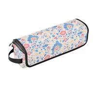 FRODOTGV Borsa da viaggio portatile da donna con tappetino in ferro per acconciature, organizer per ferri da stiro, piastre, funghi e lumache retrò da favola, Fiori Mandala colorati, 1 Size