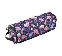 FRODOTGV Borsa da viaggio portatile da donna con tappetino in ferro per acconciature, organizer per ferri da stiro, piastre, funghi e lumache retrò da favola, Meduse colorate, 1 Size