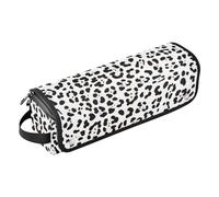 FRODOTGV Borsa da viaggio senza cuciture con finta pelle di giaguaro della neve, borsa da viaggio con cuscinetto resistente al calore, custodia da viaggio per strumenti caldi e accessori per la cura